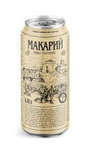 Пиво Макарий светлое фильтр, пастер 4,5%  0,45л