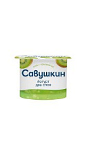Йогурт Савушкин Киви-крыжовник двухслойный 2% 120г