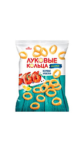 Чипсы Луковые кольца золотые со вкусом Жареная креветка 90г
