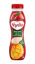 Йогурт питьевой Чудо Персик-манго-дыня 1.9% 260мл