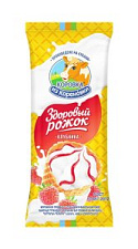 Мороженое пломбир Коровка из Кореновки с клубникой в рожке 120г