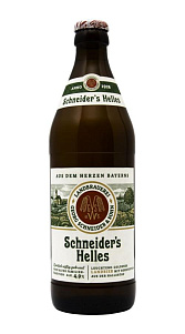 Пиво Schneider's, Hell светлое непастеризованное фильтрованное 4,9% 0,5л