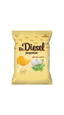 Чипсы Dr. Diesel рифленые со вкусом Сметана и укроп 120г