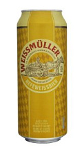 Пиво WeissMuller, Hefeweissbier светлое непастеризованное нефильтрованное 5,3% 0,5л
