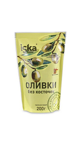 Оливки Iska зеленые без косточек 200г