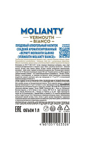 Напиток виноградосодержащий Molianty, Bianco 18,5% 1л