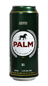 Пиво Palm, темное пастеризованное фильтрованное 5,2% 0,5л