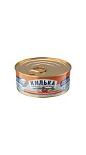 Килька Рыбная Деревня обжаренная с овощным гарниром в томатном соусе 240г
